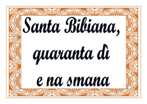 Santa-Bibiana-quaranta-dì-e-na-smana