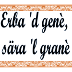 Erba ‘d genè, sära ‘l granè