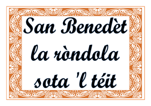 San-Benedèt-la-ròndola-sota-l-téit
